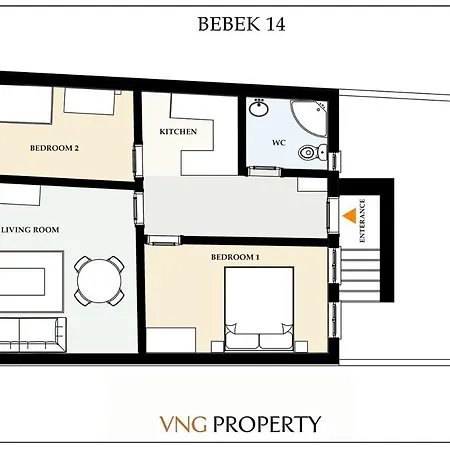 Cozy Modern Oasis Bebek Park 2bed1bath 101 * Istanbul